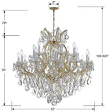 Maria Theresa 19 Light Swarovski Strass Crystal Polished Chrome Chandelier 4418-CH-CL-S