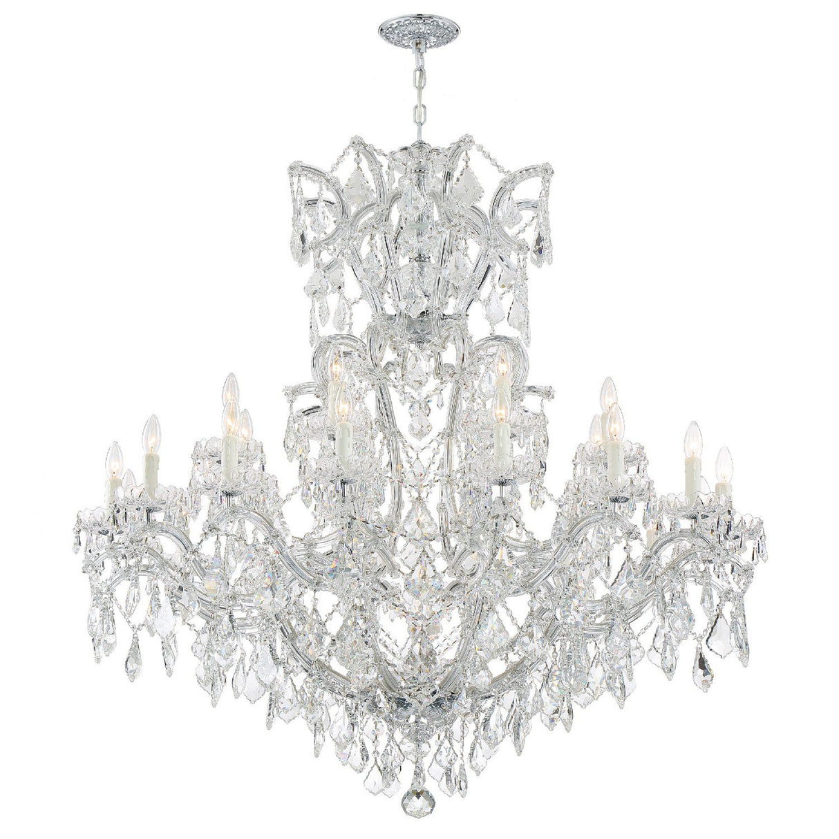 Maria Theresa 25 Light Spectra Crystal Polished Chrome Chandelier 4424-CH-CL-SAQ