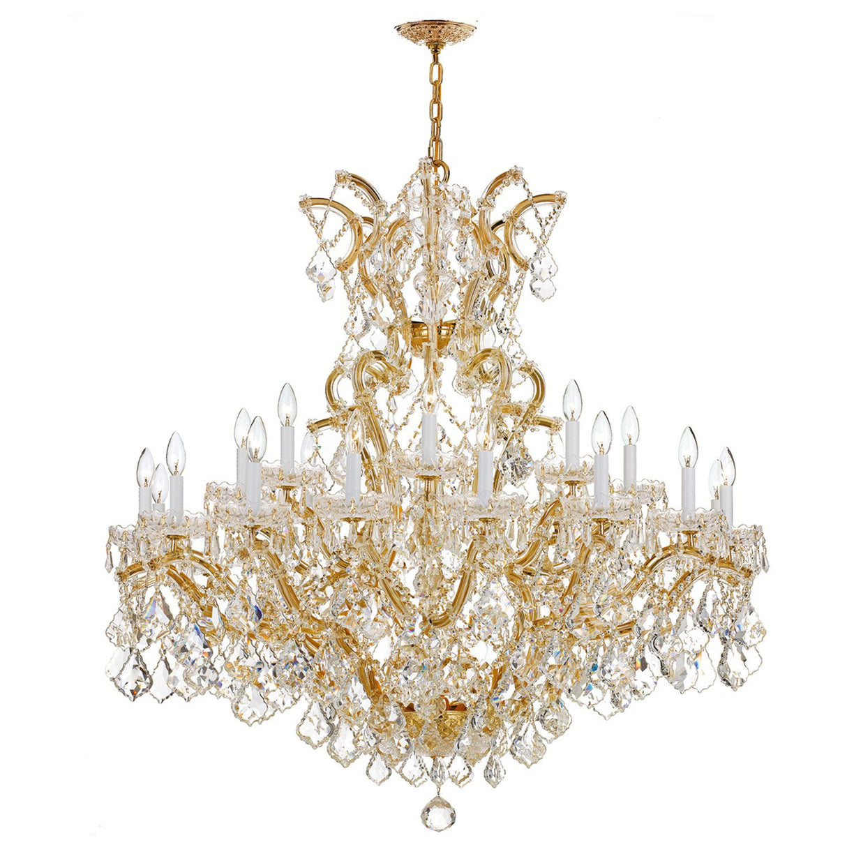 Maria Theresa 25 Light Hand Cut Crystal Gold Chandelier 4424-GD-CL-MWP