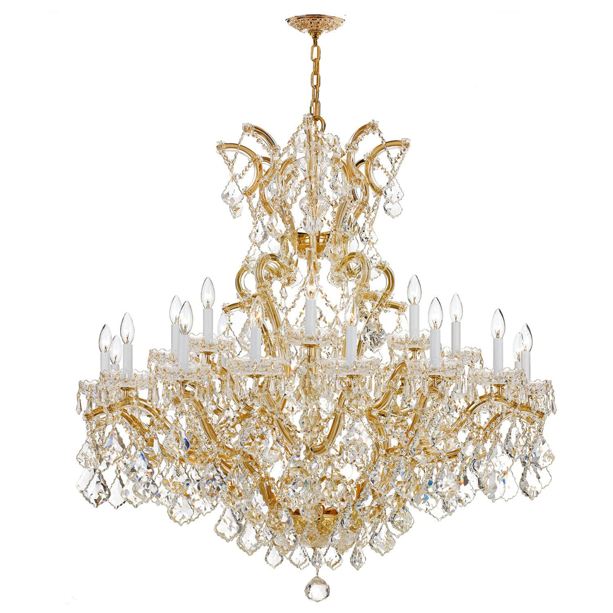 Maria Theresa 25 Light Spectra Crystal Gold Chandelier 4424-GD-CL-SAQ
