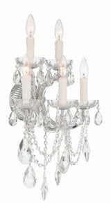 Maria Theresa 5 Light Hand Cut Crystal Polished Chrome Sconce 4425-CH-CL-MWP