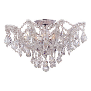Maria Theresa 5 Light Swarovski Strass Crystal Polished Chrome Semi Flush Mount 4437-CH-CL-S