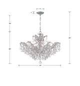 Maria Theresa 6 Light Hand Cut Crystal Polished Chrome Chandelier 4439-CH-CL-MWP