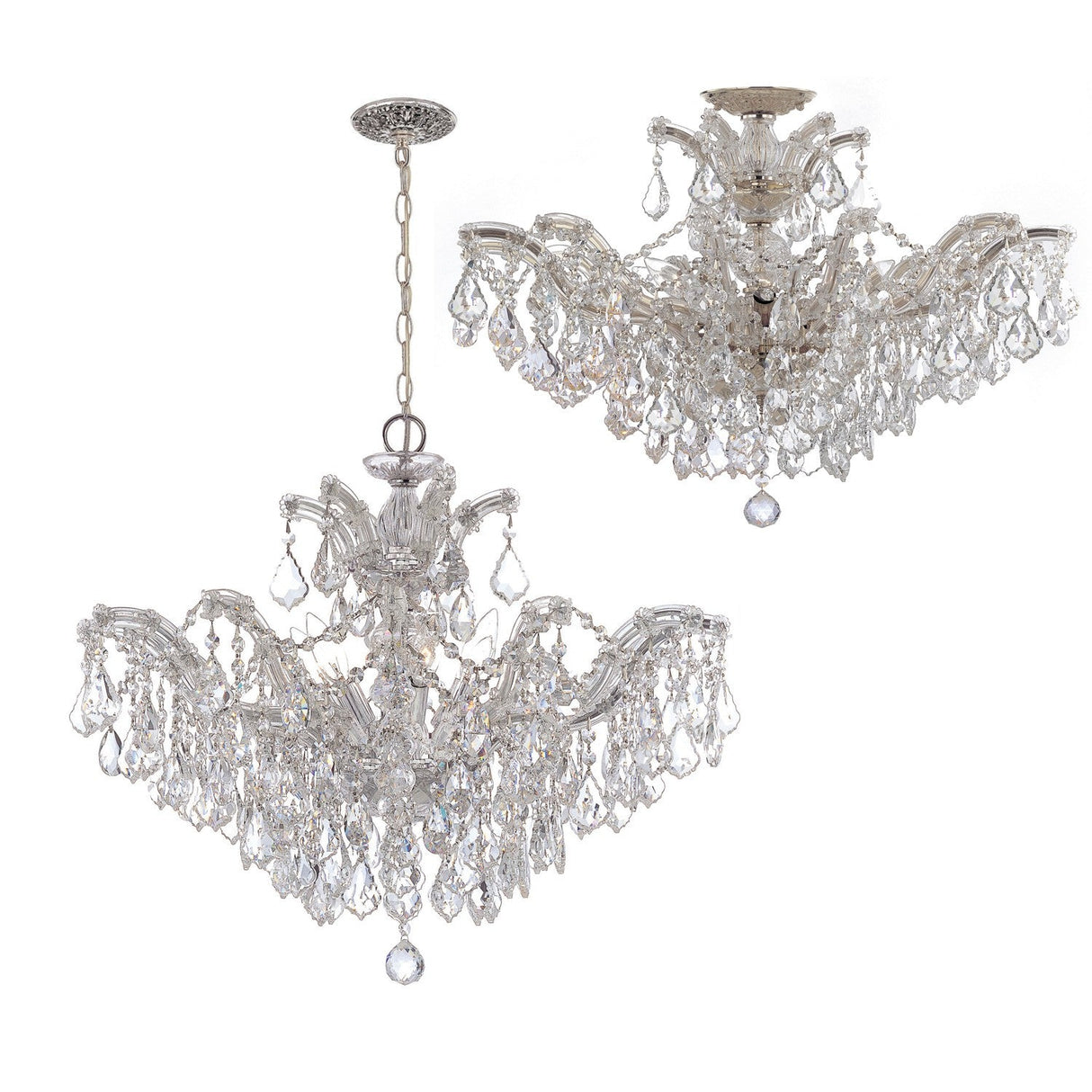 Maria Theresa 6 Light Swarovski Strass Crystal Polished Chrome Chandelier 4439-CH-CL-S