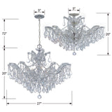 Maria Theresa 6 Light Swarovski Strass Crystal Polished Chrome Chandelier 4439-CH-CL-S