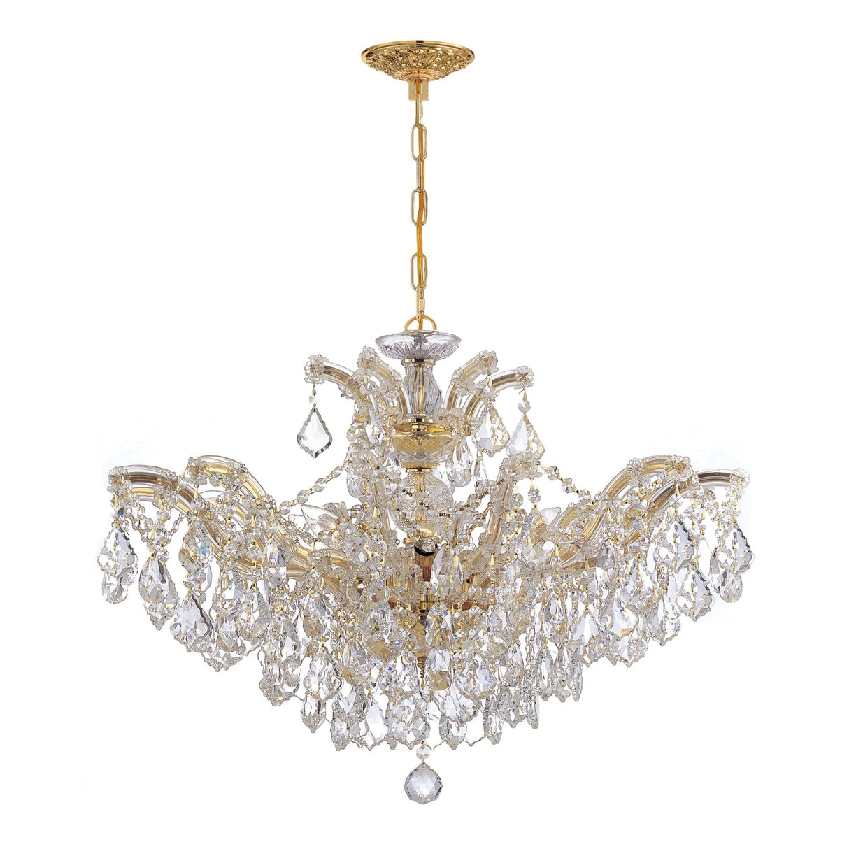 Maria Theresa 6 Light Hand Cut Crystal Polished Chrome Chandelier 4439-CH-CL-MWP