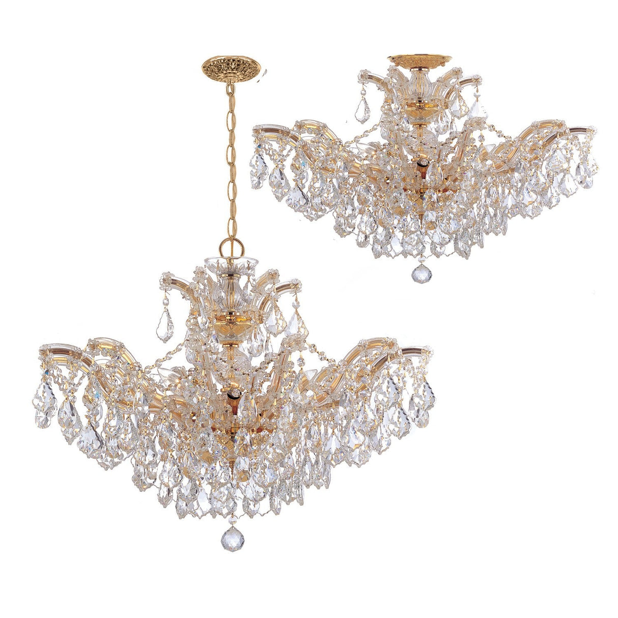 Maria Theresa 6 Light Hand Cut Crystal Polished Chrome Chandelier 4439-CH-CL-MWP