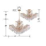 Maria Theresa 6 Light Swarovski Strass Crystal Polished Chrome Chandelier 4439-CH-CL-S