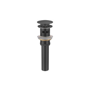 DAX Brass Round Pop-Up Waste with Overflow, Matt Black DAX-82017-BL