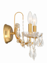 Filmore 2 Light Hand Cut Crystal Antique Gold Sconce 4452-GA-CL-MWP