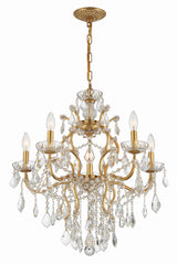 Filmore 6 Light Hand Cut Crystal Antique Gold Chandelier 4455-GA-CL-MWP