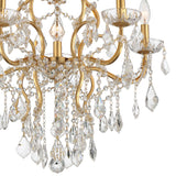 Filmore 6 Light Hand Cut Crystal Antique Gold Chandelier 4455-GA-CL-MWP