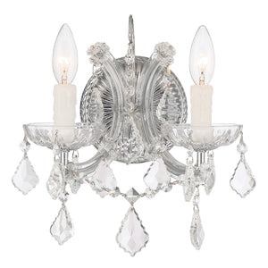 Maria Theresa 2 Light Swarovski Strass Crystal Polished Chrome Sconce 4472-CH-CL-S