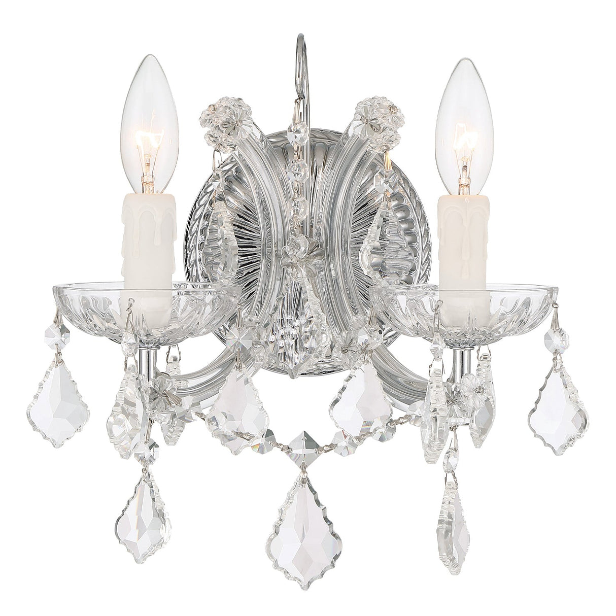 Maria Theresa 2 Light Spectra Crystal Polished Chrome Sconce 4472-CH-CL-SAQ