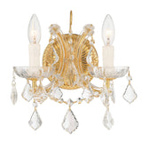 Maria Theresa 2 Light Clear Italian Crystal Gold Sconce 4472-GD-CL-I