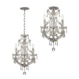 Maria Theresa 4 Light Clear Italian Crystal Polished Chrome Mini Chandelier 4473-CH-CL-I