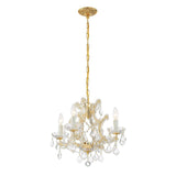 Maria Theresa 4 Light Clear Italian Crystal Polished Chrome Mini Chandelier 4474-CH-CL-I