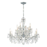 Maria Theresa 12 Light Clear Italian Crystal Polished Chrome Chandelier 4479-CH-CL-I