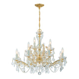 Maria Theresa 12 Light Clear Italian Crystal Polished Chrome Chandelier 4479-CH-CL-I