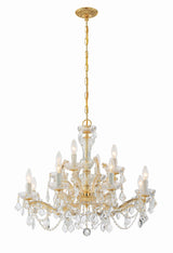 Maria Theresa 12 Light Clear Italian Crystal Polished Chrome Chandelier 4479-CH-CL-I