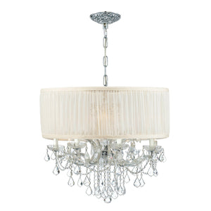 Brentwood 12 Light Spectra Crystal Drum Shade Polished Chrome Chandelier 4489-CH-SAW-CLQ