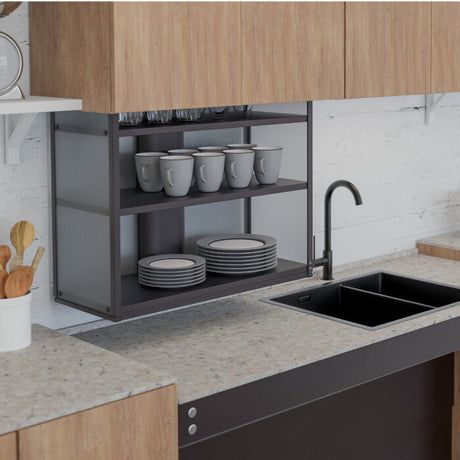 Granberg 840SB-ETL-040-07 VERTI 840 (SB) - Electric Lift for Upper Cabinets (Min. Height 33.5" / 850 mm), Anthracite, 15 3/4 in