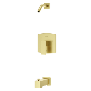 Pfirst Modern Tub/Shower Faucet in Brushed Gold