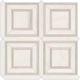 Anatolia Tile Mayfair Suave Bianco Piazza Polished Porcelain Mosaics. 1 Sheet = .96 Sq. Ft. 4501-0156-1 Suave Bianco Piazza - premium natural stone mosaic tile from Anatolia Tile, available at PoshHaus showroom in Keene, NH