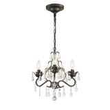 Paris Market 3 Light Hand Cut Crystal English Bronze Mini Chandelier 4534-EB-CL-MWP