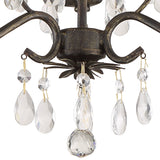 Paris Market 3 Light Hand Cut Crystal English Bronze Mini Chandelier 4534-EB-CL-MWP