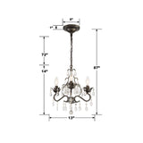 Paris Market 3 Light Hand Cut Crystal English Bronze Mini Chandelier 4534-EB-CL-MWP