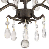 Paris Market 3 Light Swarovski Strass Crystal English Bronze Mini Chandelier 4534-EB-CL-S