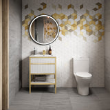 Cache 24" Freestanding, Bathroom Vanity in White and Gold