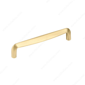 Richelieu BP738596160 Modern Metal Pull - 7385, Satin Brass, 3 25/32 in, 4 3/16 in