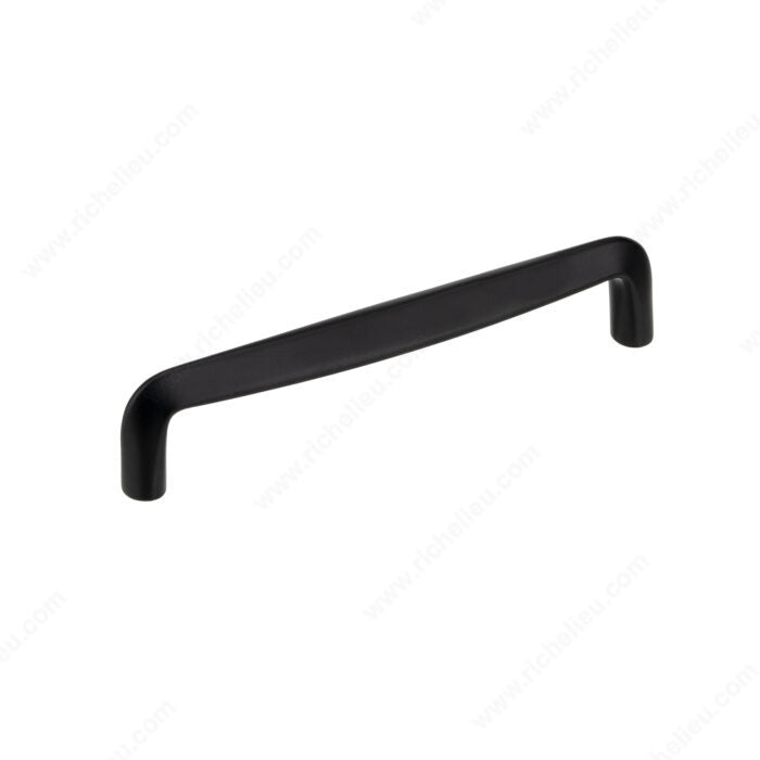 Richelieu BP738596900 Modern Metal Pull - 7385, Matte Black, 3 25/32 in, 4 3/16 in