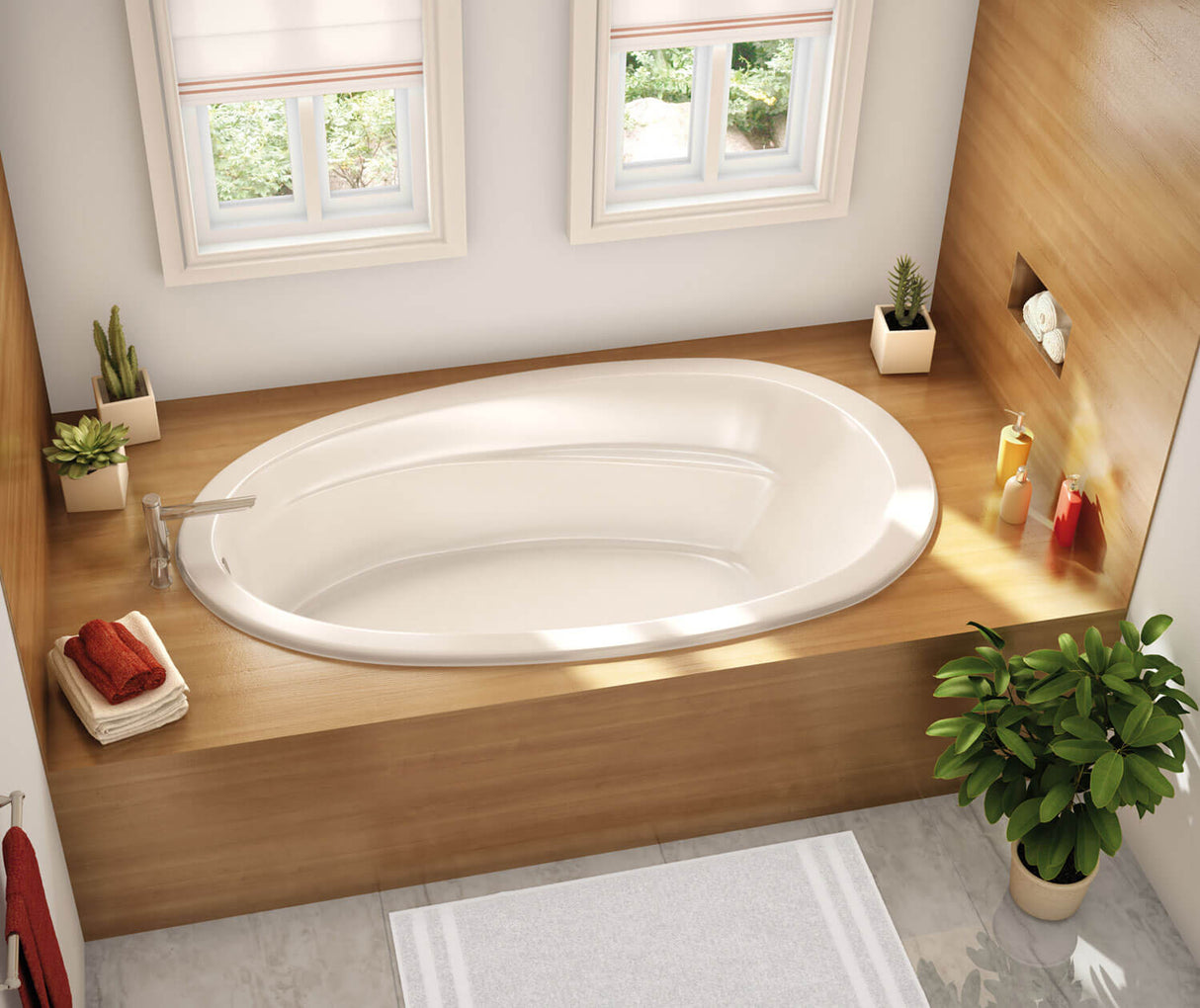 MAAX 106169-003-001-100 Talma 7242 Acrylic Drop-in End Drain Whirlpool Bathtub in White