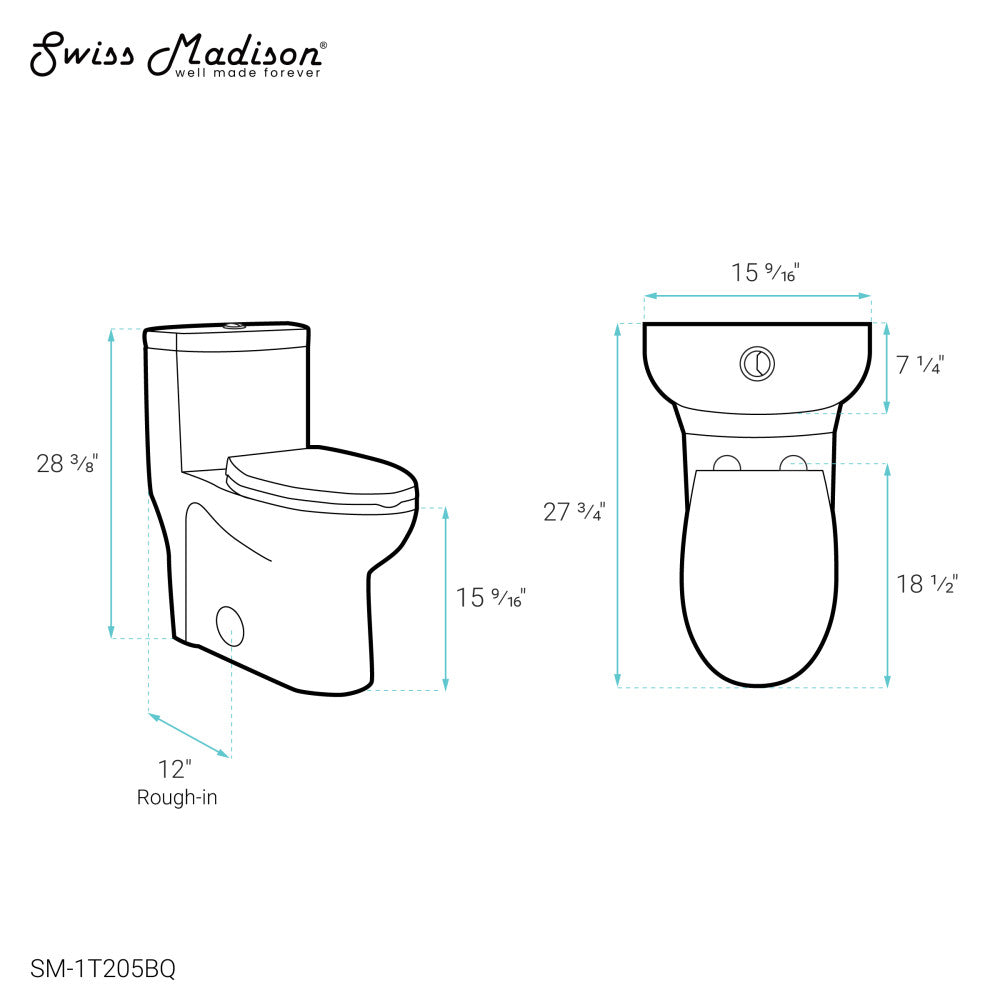 Sublime One-Piece Elongated Dual-Flush Toilet in Bisque 1.1/1.6 gpf