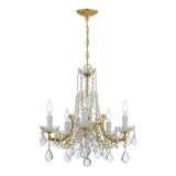 Maria Theresa 5 Light Hand Cut Crystal Polished Chrome Chandelier 4576-CH-CL-MWP