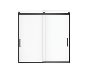 MAAX 136692-900-340-000 Revelation Round 56-59 in. x 56 ¾-59 ¼ in. 6 mm Bypass Tub Door for Alcove Installation with Clear glass in Matte Black