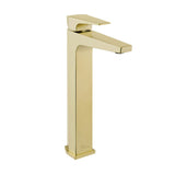 Voltaire Single Hole, Single-Handle, High Arc Bathroom Faucet in Brushed Gold