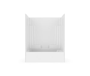 MAAX 102717-000-002-001 Nordica 59 x 33 AcrylX Alcove Left-Hand Drain One-Piece Tub Shower in White
