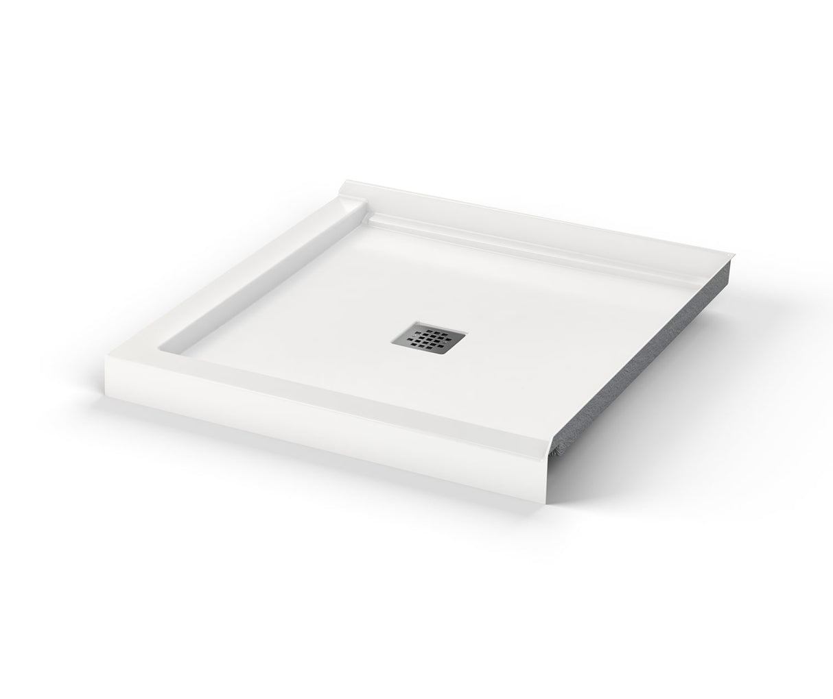 MAAX 420021-500-001-000 B3X 3636 Acrylic Corner Left or Right Shower Base with Center Drain in White