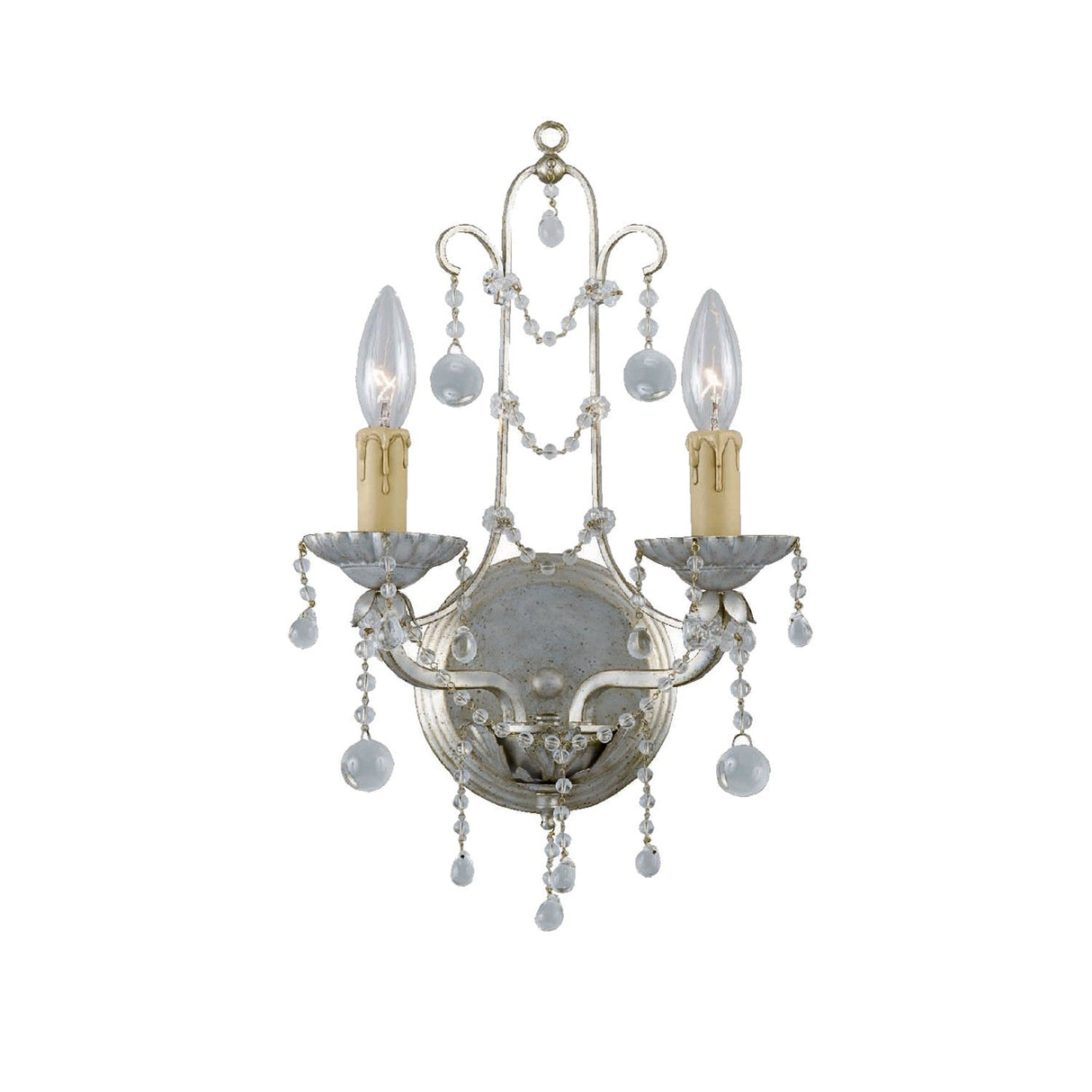 Paris Market 2 Light Silver Leaf Sconce 4612-SL