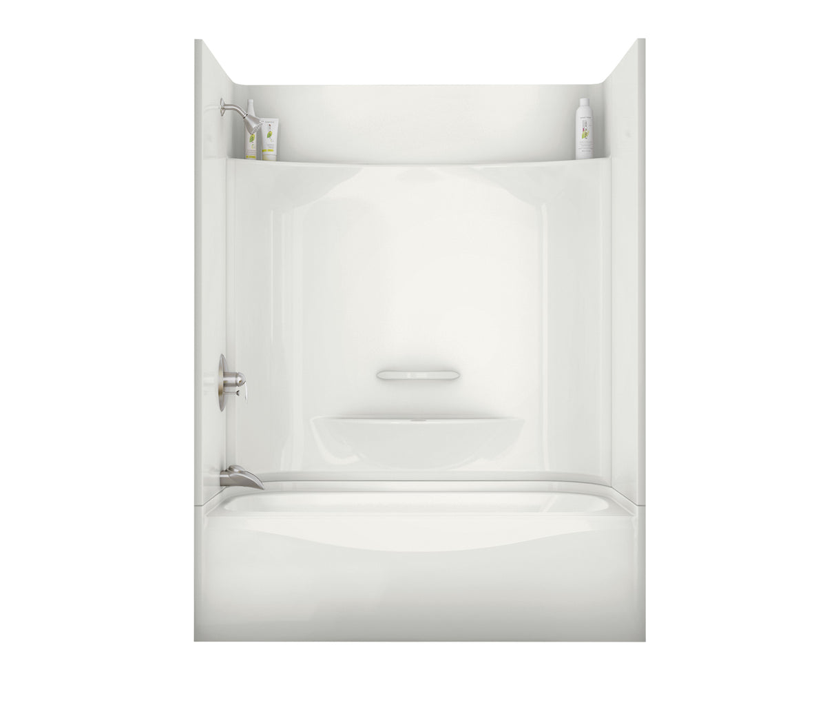 MAAX 145006-000-002-094 KDTS 3060 AcrylX Alcove Left-Hand Drain Four-Piece Tub Shower in White