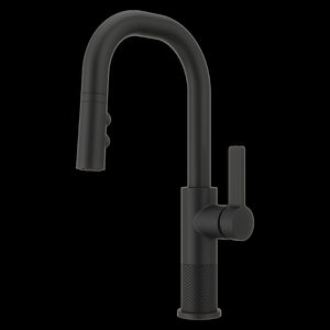 Montay 1-Handle Pull-Down Bar/Prep Faucet in Matte Black