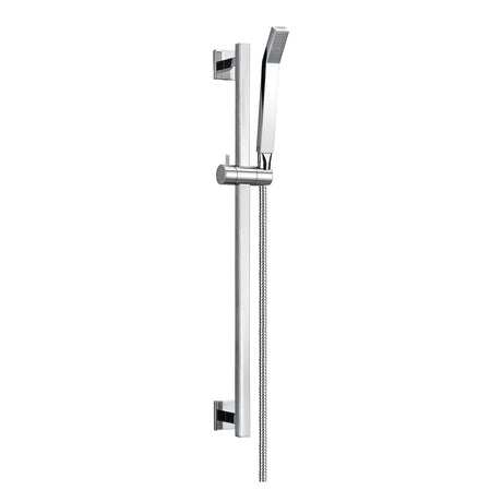 DAX Stainless Steel Hand Shower with Square Adjustable Slide Bar, Chrome DAX-9523