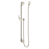 Transitional Square 30 in. Slide Bar with 60 in. Hose in Polished Nickel