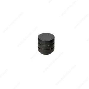 Richelieu 14742490 Modern Metal Knob - 1474, Black, 15/16 in
