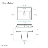 Concorde 21" Two-Piece Wall-Mount Bathroom Sink