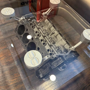 Revved‑Up Chevy V8 Engine Block Coffee Table – Silver Edition - Consignment